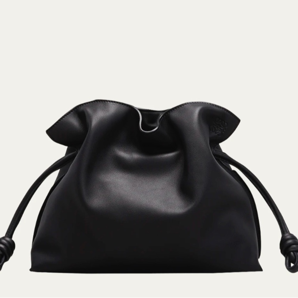 Authentic Loewe flamenco medium Napa drawstring clutch